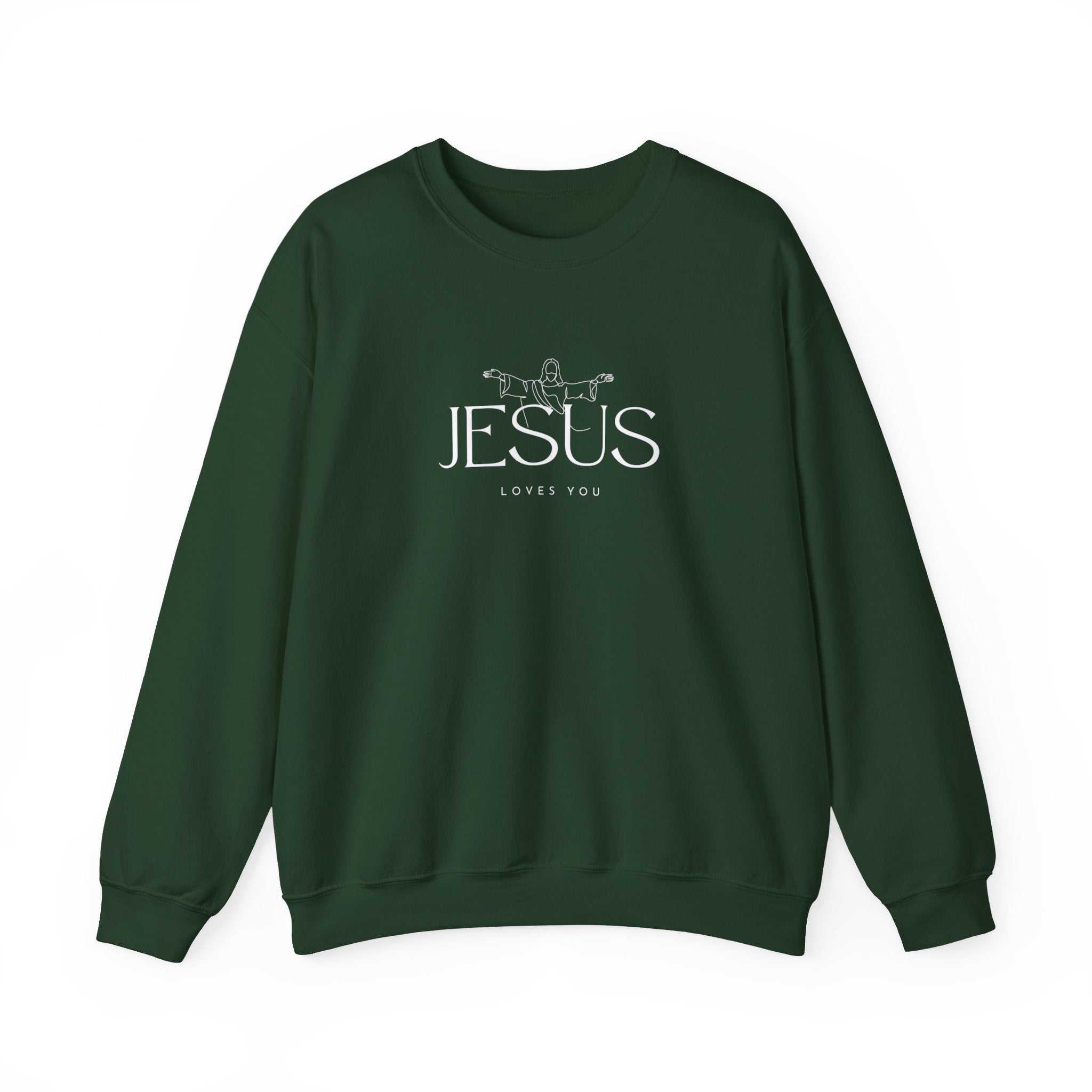 Jesus Loves You Crewneck Sweatshirt – Kinetic Catholic Ministries